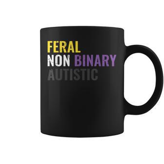 Feral Non Binary Autistic Lgbt Lgbtq Pride Nonbinary Coffee Mug - Thegiftio