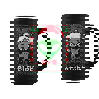 Festive Ufo Santa Alien Ugly Sweater Christmas Sci-Fi Lovers Coffee Mug | Mazezy