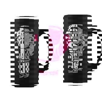 Her Fight Is Our Fight Breast Cancer Awareness Boxing Glove Coffee Mug - Seseable