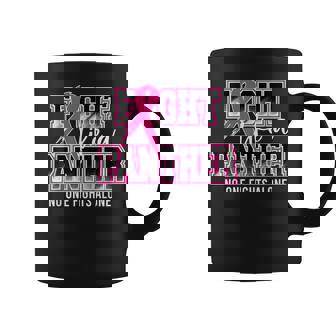 Fight Like A Panther Breast Cancer Awareness Pink Ribbon Coffee Mug | Mazezy