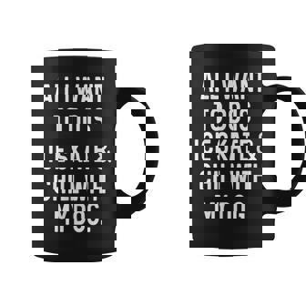 Figure Skating Girls Women Chill With Dog Ice Skater Coffee Mug | Mazezy