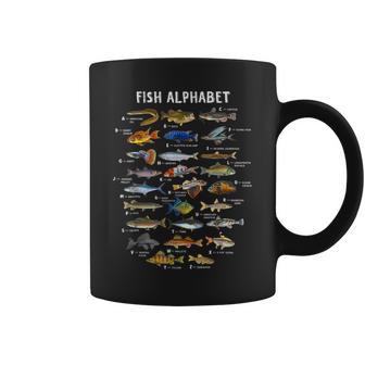 Fish Alphabet Educational Freshwater Species Fishing Coffee Mug - Thegiftio UK