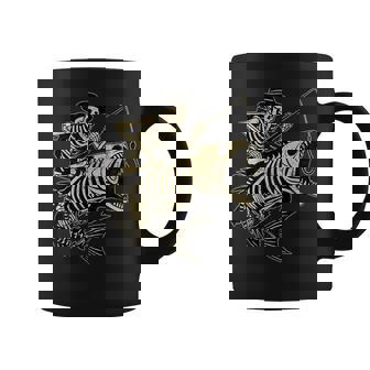 Fisherman Halloween Bass Fish Skull Skeleton Fishing Dad Coffee Mug - Thegiftio