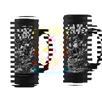 Fishing F-Caw-F Chicken Scream Humor Coffee Mug - Monsterry