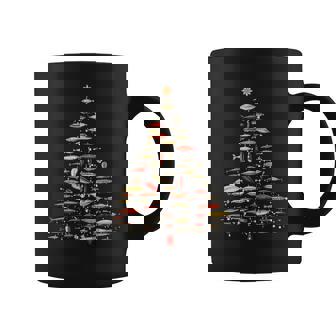 Fishing Lure Christmas Tree Fish Fly Fisherman Ocean Sport Coffee Mug | Mazezy