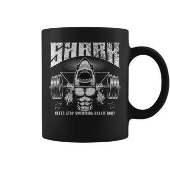 Fitness Shark Never Stop Gym Life Coffee Mug - Monsterry