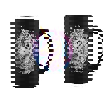 Fleurs Pastel Licorne Fantaisiste Tasse - Cadeauxyz