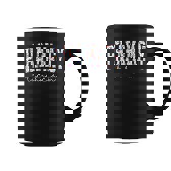 Floral Pharmacy Technician Appreciation Pharmacist Tech Coffee Mug - Monsterry