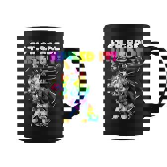 Flossing Unicorn 4th Grade Graduation Cap Gown Diploma Girls Coffee Mug | Mazezy