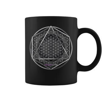 Flower Of Life Sacred Geometry Circular Hexagon Geometric Coffee Mug - Thegiftio UK