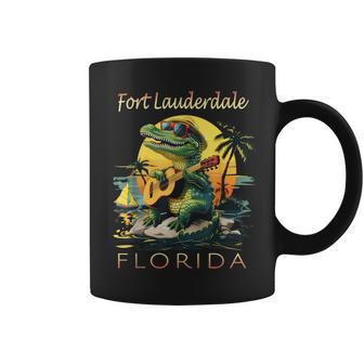 Fort Lauderdale Florida Vacation Cute Alligator Souvenir Coffee Mug - Thegiftio UK