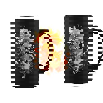 Fox Kawaii Kitsune Japanese Nine-Tailed Sakura Coffee Mug | Seseable CA