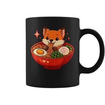 Fox With Noodles Ramen Kawaii Fox Coffee Mug - Thegiftio