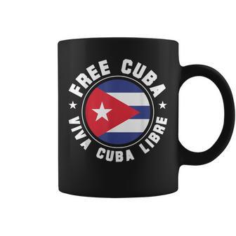 Free Cuba Viva Cuba Libre Cuban Flag Cubano Pride Coffee Mug - Thegiftio UK