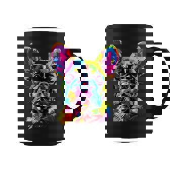 French Bulldog Dog Colorful Pop Art Rainbow Colors Bulldogs Coffee Mug | Mazezy