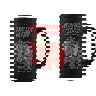 Fresa Elefante Brainrot Memeiral Italiano Dibujos Animados Taza de café - Regaloses