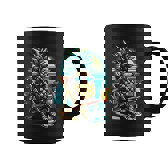 Fresco Piña Piña Colada Playa Diversión Manga Larga Taza de café - Regaloses