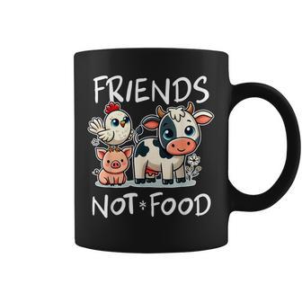 Friends Not Food Vegan Vegetarian Cute Animals Coffee Mug - Thegiftio UK