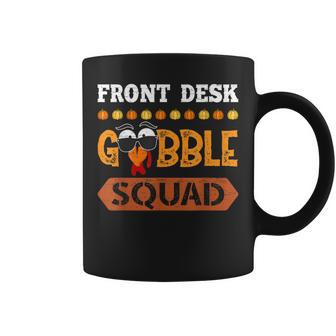 Front Desk Gobble Squad Turkey Thanksgiving Receptionist Coffee Mug - Thegiftio UK