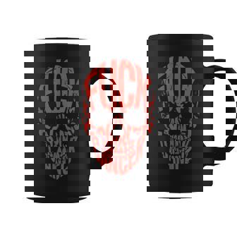 Fuck Cancer Skull Cancer Awareness Fight Cancer Coffee Mug - Monsterry