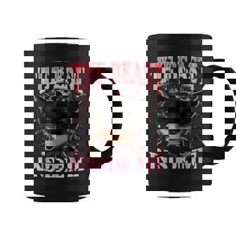 Cats Humor The Beast Inside Me Cute Silly Cat Meme Coffee Mug - Monsterry