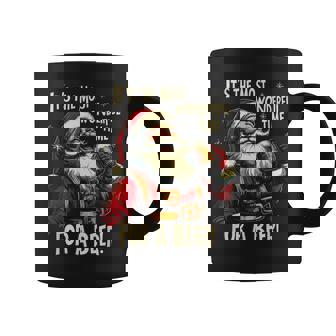 Christmas Beer Drinking Santa Claus Coffee Mug | Seseable UK