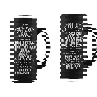 Christmas Its Not Easy Being My Wife's Arm Candy Xmas Coffee Mug | Seseable CA