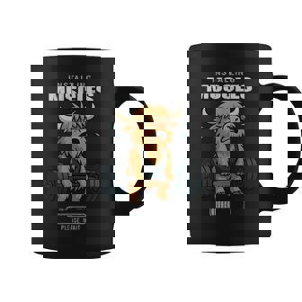 Cute Highland Cow Workout Gym Fitness Weightlifting Coffee Mug - Monsterry