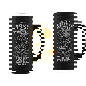 Dad To The Bone Skeleton With Guitar Halloween Coffee Mug - Seseable