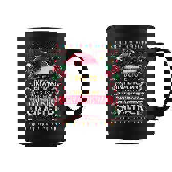 Due To Inflation Ugly Christmas Sweaters Christmas Coffee Mug - Monsterry