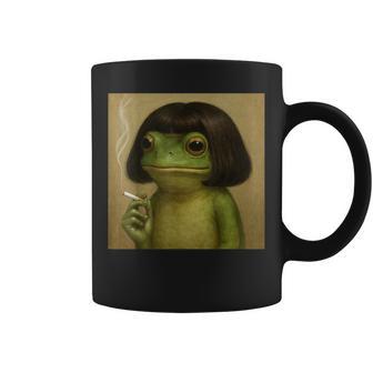 Frog Bob Haircut Smoking Meme For Women Coffee Mug - Thegiftio UK