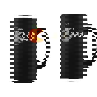 Halloween Gamer Pumpkin Eating Ghosts Coffee Mug - Monsterry