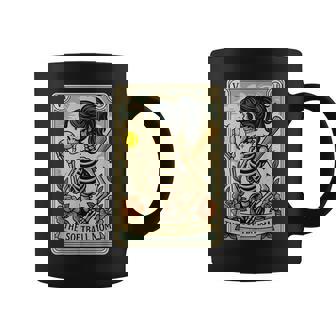 Halloween Softball Mama Mom Skeleton Tarot Card Coffee Mug | Mazezy