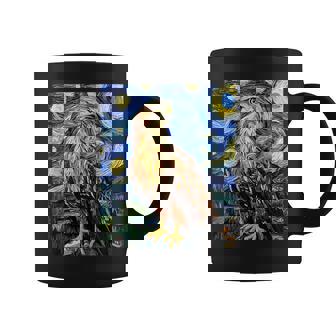 Hawk Graphic Bird Van Gogh Style Starry Night Coffee Mug | Mazezy