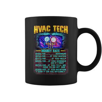 Hvac Technician Hourly Rate Adults Short Sleeve Black X-Small Classic Fit Polyester 100 Vintage Modern Blend Hvac Technicians Hvac Enthusiasts Fun-Loving Adults Coffee Mug - Thegiftio UK