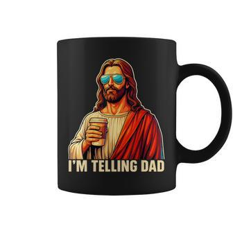 I'm Telling Dad Religious Christian Jesus Meme Coffee Mug | Seseable UK