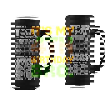 It's My 4Th Birthday Bro Video Game Pixel Bday Boy Coffee Mug - Monsterry