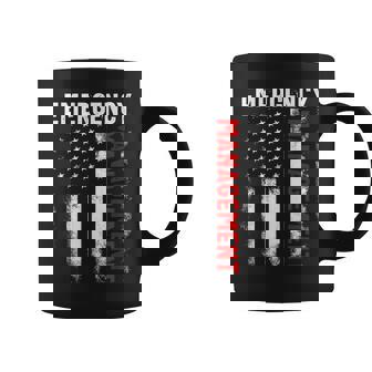 Job Title Worker American Flag Emergency Management Coffee Mug - Monsterry