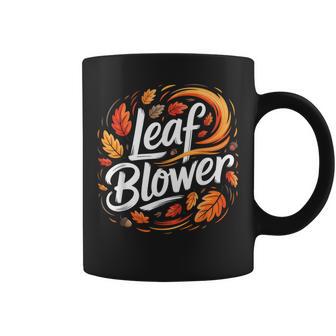 Leaf Blower Autumn Squirrel Fall Season Coffee Mug | Seseable FR