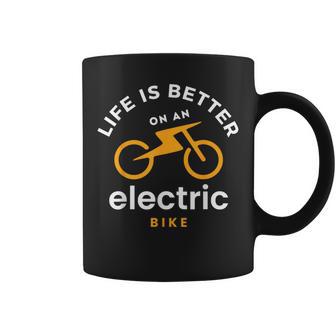 Life Is Better With An E-Bike Electric Bike Battery Coffee Mug - Thegiftio UK