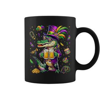 Mardi Gras Malligator Drinking Drink Vintage Bead Men Coffee Mug | Seseable UK