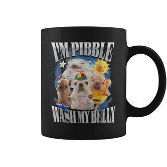I Am Pibble Dog Puppy Wash Clean My Belly Meme Coffee Mug - Thegiftio UK
