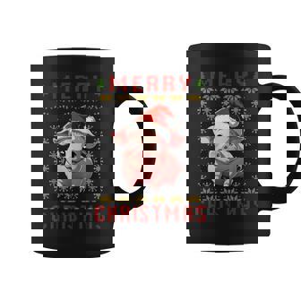 Pig Christmas Ugly Sweater Santa Hat Pig Lover Xmas Coffee Mug - Thegiftio