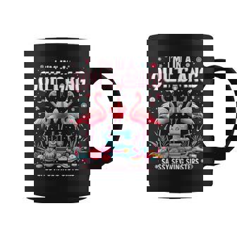 Quilting Flamingo Sewing I'm In A Quilting Gang Sassy Coffee Mug | Mazezy