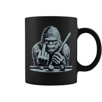 Retro Bigfoot Sasquatch Billiards Bassquatch Pool Coffee Mug - Thegiftio UK