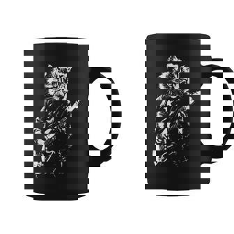 Rock Cat Playing Guitar For Music Cat Lover Coffee Mug | Seseable UK