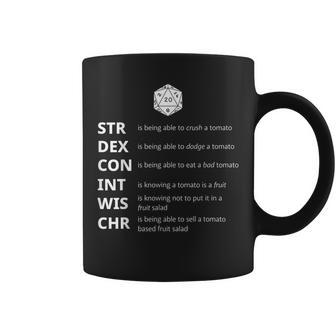 Rpg Tomatoes Stats Meme – Tabletop Dice Gamer Coffee Mug | Seseable CA