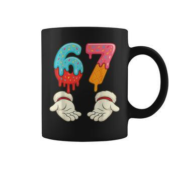 Six Seven 6 7 Meme Christmas Ice Cream Drip Xmas Santa Coffee Mug - Thegiftio UK