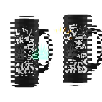 Soccer Player Let's Kick Some Grass Sports Lover Coffee Mug | Mazezy