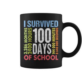 I Survived 100 Days Of School Boys Girls Teachers Coffee Mug | Seseable CA